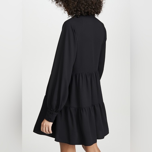 Amanda Uprichard Saffron Black Long Sleeve Mini Dress | S - Picture 2 of 6